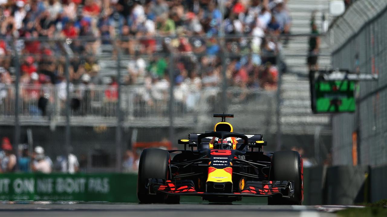 Daniel Ricciardo on track during practice for the Canadian Formula One Grand Prix.