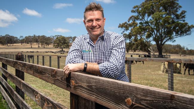 Thomas Foods chief executive Darren Thomas at his property in the Hay Valley near Nairne. Picture: Brad Fleet