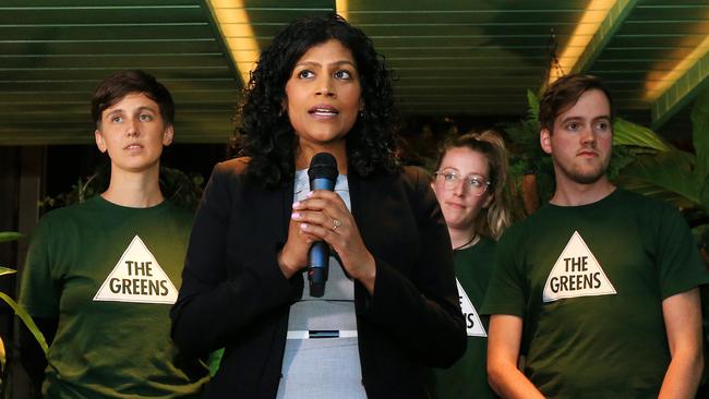 2018 Victorian State Election - Victorian Greens election night party in Docklands, Melbourne. Victorian Greens leader Samantha Ratnam. Picture: Mark Stewart