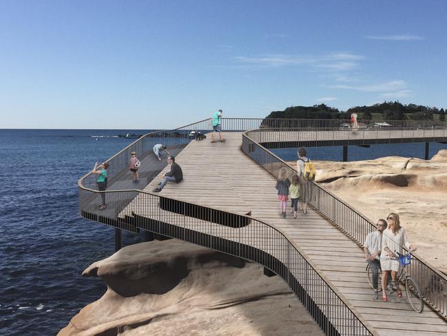 Artists impressions of the proposed Terrigal Boardwalk, November 2019