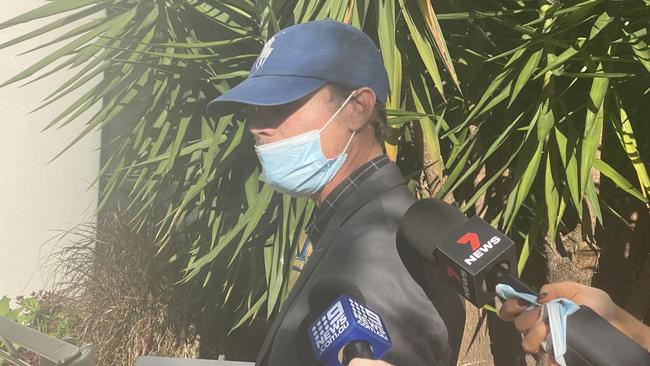 Brown is seen leaving Southport Magistrates Court on the Gold Coast. Photo: Lea Emery