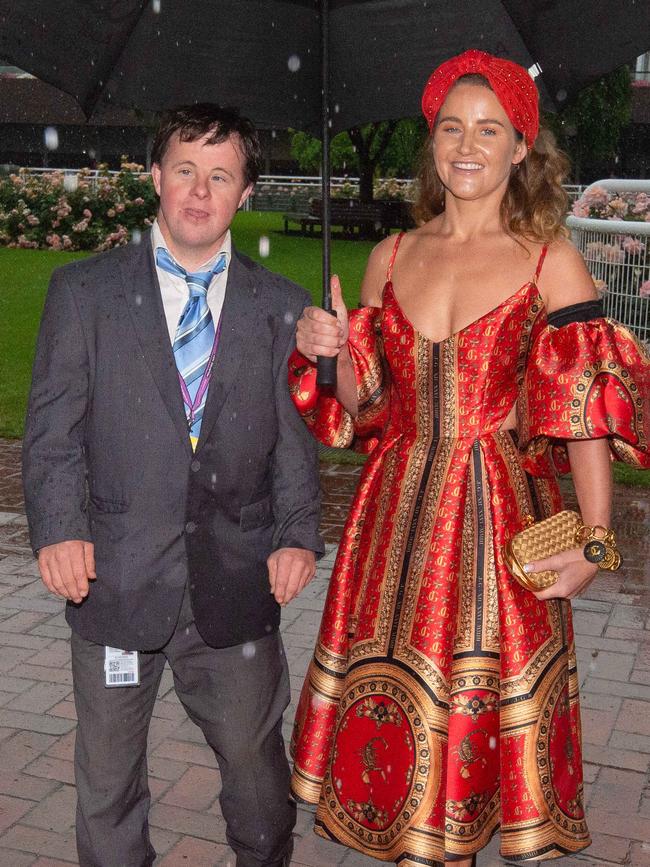 Michelle Payne and brother Stevie Payne. Picture: Jason Edwards