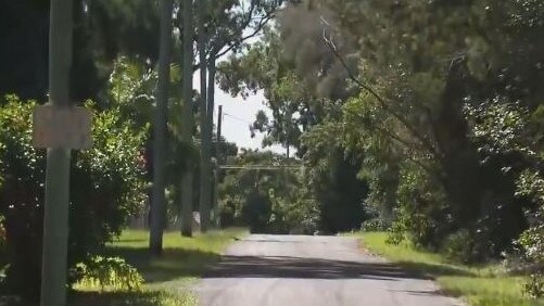 A street near the scene of an alleged rape on Macleay Island. Picture: 9 News