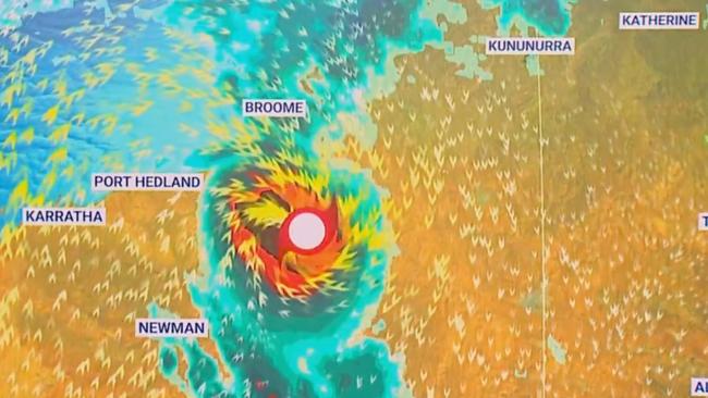 The system could intensify to above a category three, which would be the biggest in more than 10 years. Picture: Sky News Weather