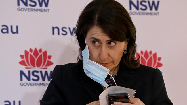 Like Dan Andrews, NSW Premier Gladys Berejiklian is proving egotistical and stubborn. Picture: Bianca De Marchi