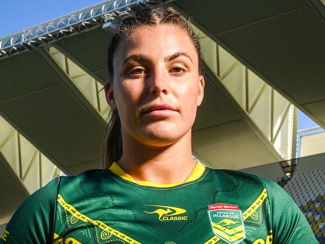 Jillaroos Rugby League Training at Qld Country Bank Stadium, Townsville, before their Pacific Championships game tomorrow night. Jessica Sergis.