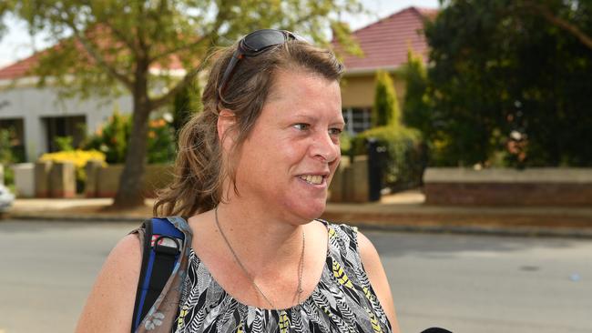 Resident Jodie Neumann saw the shed “collapse” after a loud “explosion”. Picture: Keryn Stevens