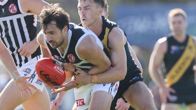 Sam Mayes was delisted by Port Adelaide but has hope of being selected by another club. Picture: SANFL Image/David Mariuz