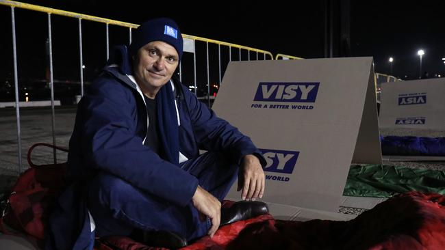 Shane Richardson; MD of Alcohol and Coffee at Coca-Cola Amatil, at the 2018 Vinnies CEO sleep out. Picture: James Croucher