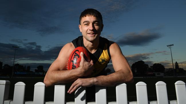 Former Glenelg footballer Brett Turner at Glenelg Oval. Picture: Tricia Watkinson