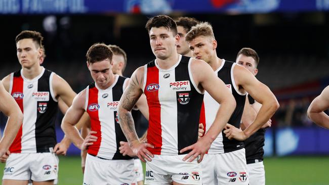 Ouch. Photo by Dylan Burns/AFL Photos via Getty Images