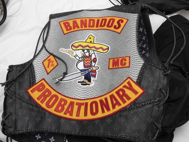 A Bandidos vest seized in the ACT as part of Operation Vitreous. Picture: Supplied