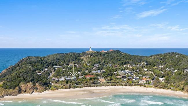 This home at Wategos beach has reportedly sold for a record-breaking $22 million.