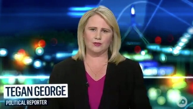 Ten political reporter Tegan George appearing on The Project last year. Source: YouTube