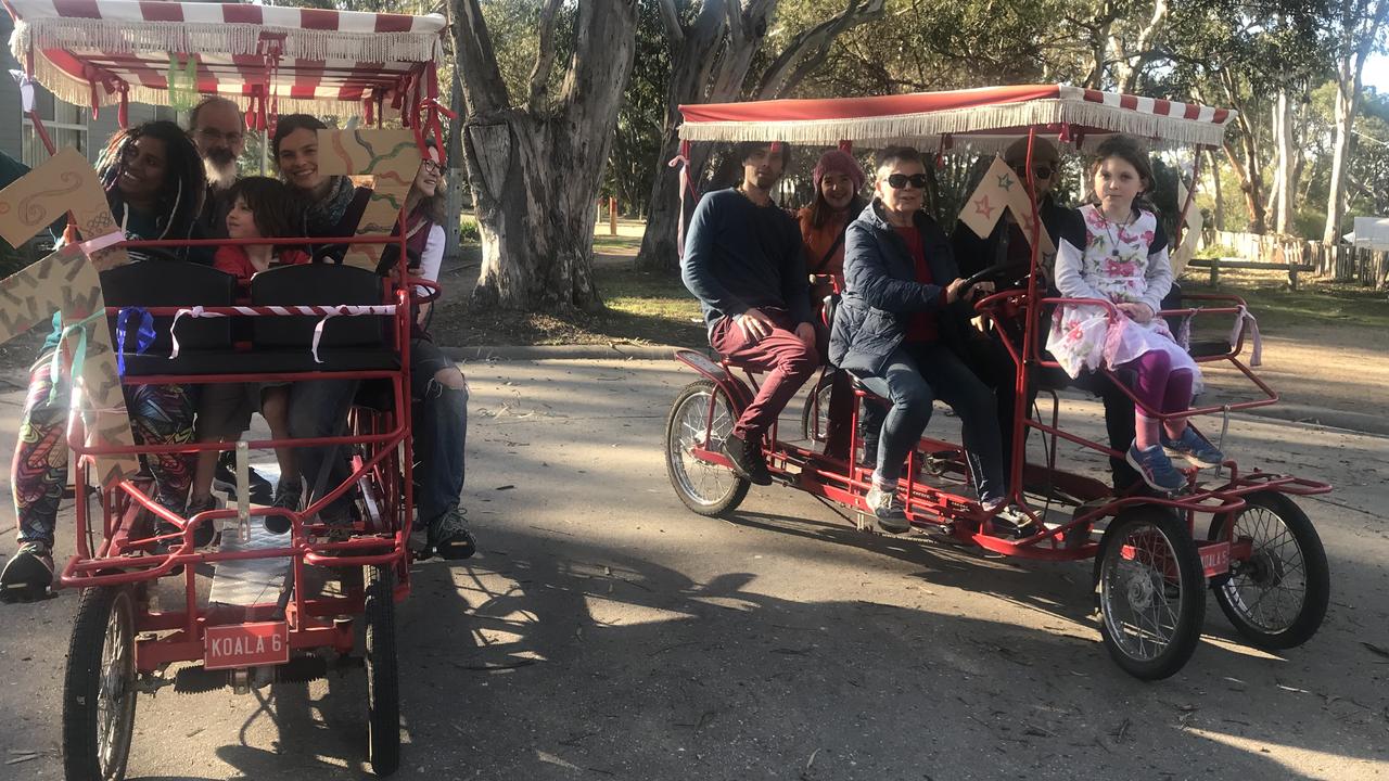 Ride the Koalas hires out two and four-seater surrey bikes that can be ridden on the koala trail and to further explore the island. Picture: Robyn Peile