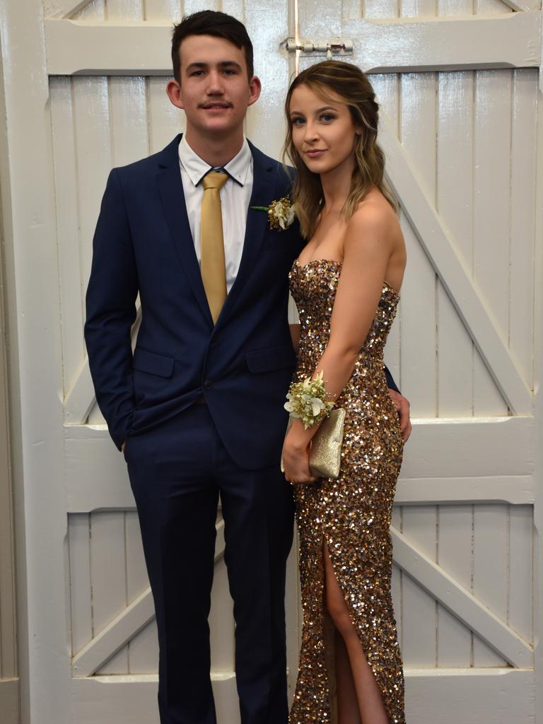 Tyla Ammenhauser and Mikayla Scotney at the Assumption College formal.