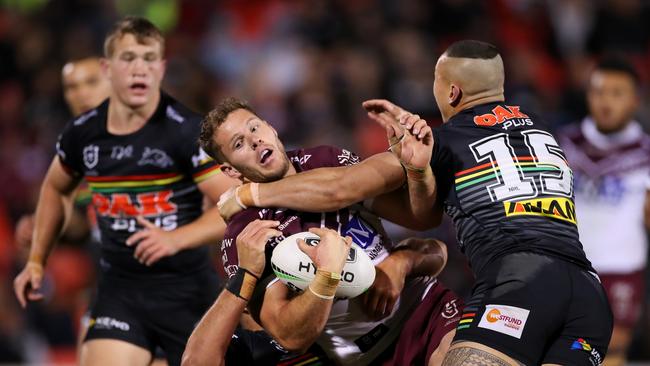 Corey Waddell could miss up to three weeks for a headbutt on Liam Martin. Picture: Cameron Spencer