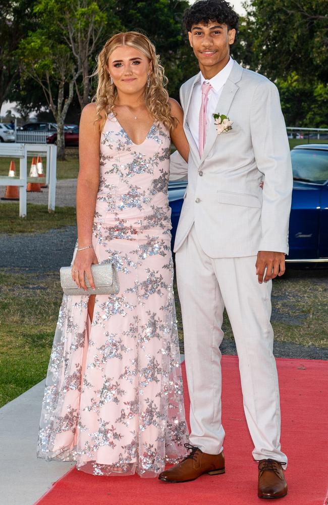 Dallas Olm Primrose and Tarrell Mooney at Mackay State High School, Mackay Turf Club Saturday 14 October 2023 Picture: Michaela Harlow