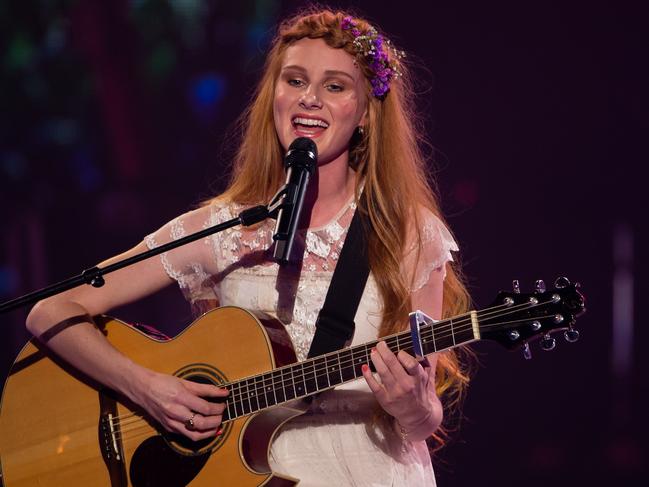 Performing on The Voice in 2013 for Team Delta. Picture: Channel 9