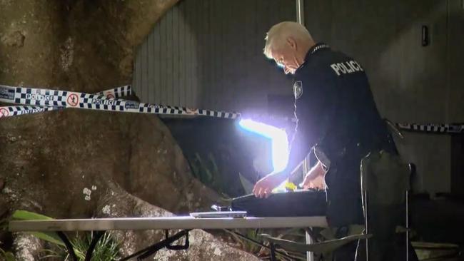 Police at the scene of the shooting on Florence St at Nundah. Picture: Today Show/Channel 9