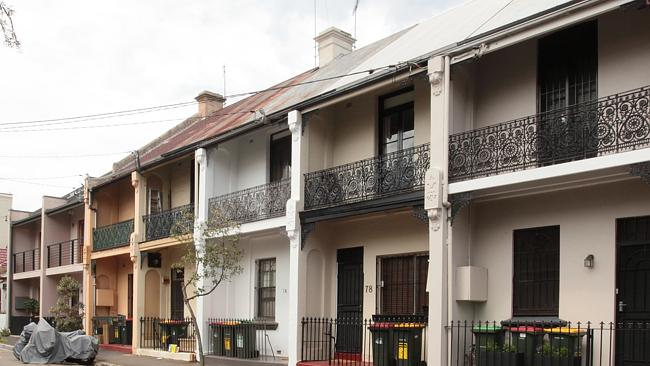 Terrace houses are a popular feature of suburbs like Erskineville and Paddington in Sydney.