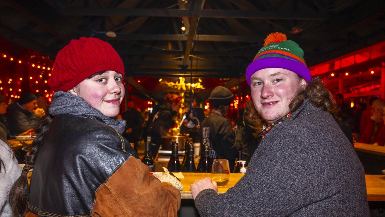 Ruby Di Sandro and William Betteridge. Dark Mofo Winter Feast 2024. Picture: Caroline Tan