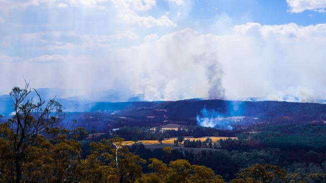 The massive Bees Nest fire is on the verge of linking up with two other major blazes to the north.