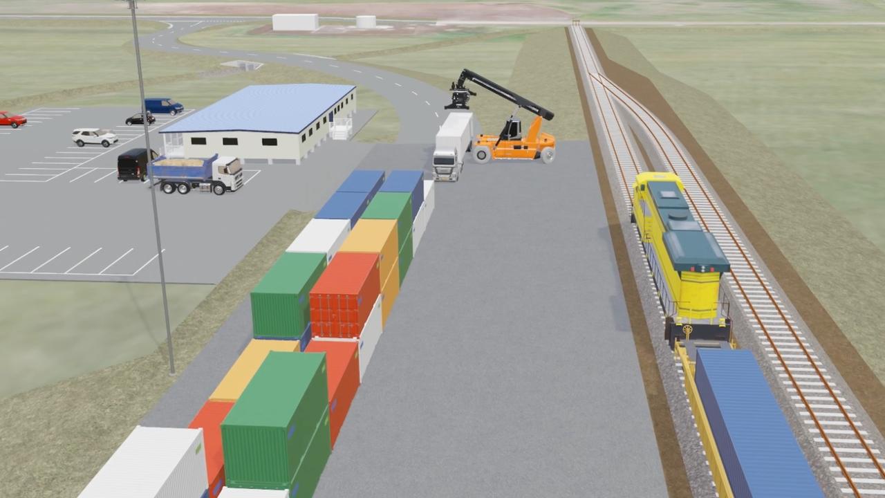 A mock-up design for the InterlinkSQ intermodal terminal to be built at Charlton in the new year.