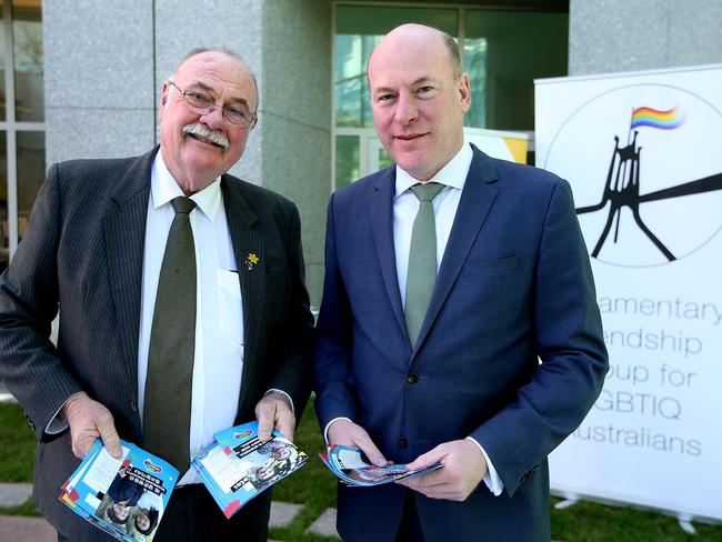 Liberal MP's Warren Entsch and Trent Zimmerman are pushing for a parliamentary vote on Liberal backbencher Dean Smith’s marriage equality bill. Picture Kym Smith