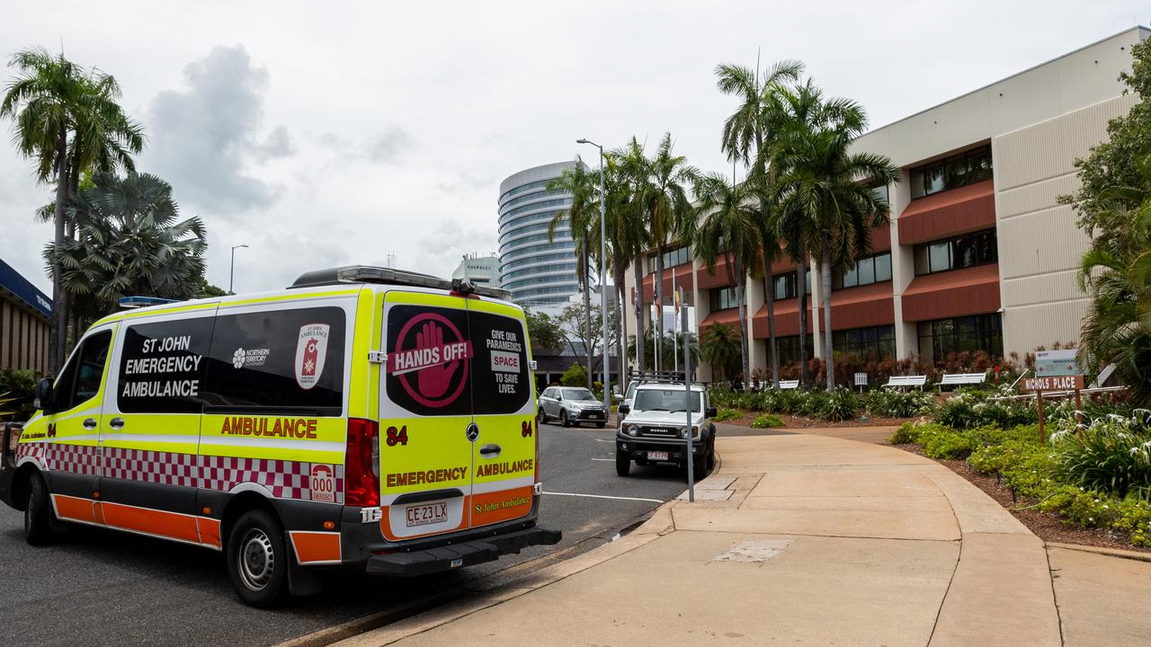 St John's Ambulance NT attended Darwin Local Court on Friday February 7 after a 19-year-old man became unwell while in the court cells. Picture: Pema Tamang Pakhrin