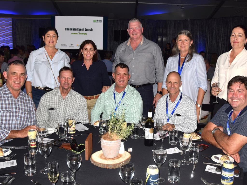 BEEF AUSTRALIA 21: Ellen-May Teitzel, Nikki Blennerhassett, Dian Bush, Katie-Ann Flegler, Brett Blennerhassett, Terry Lack, Grant Blennerhassett, Kevin Bush, Aaron Flegler and Craig Teitzel at the Main Event Lunch