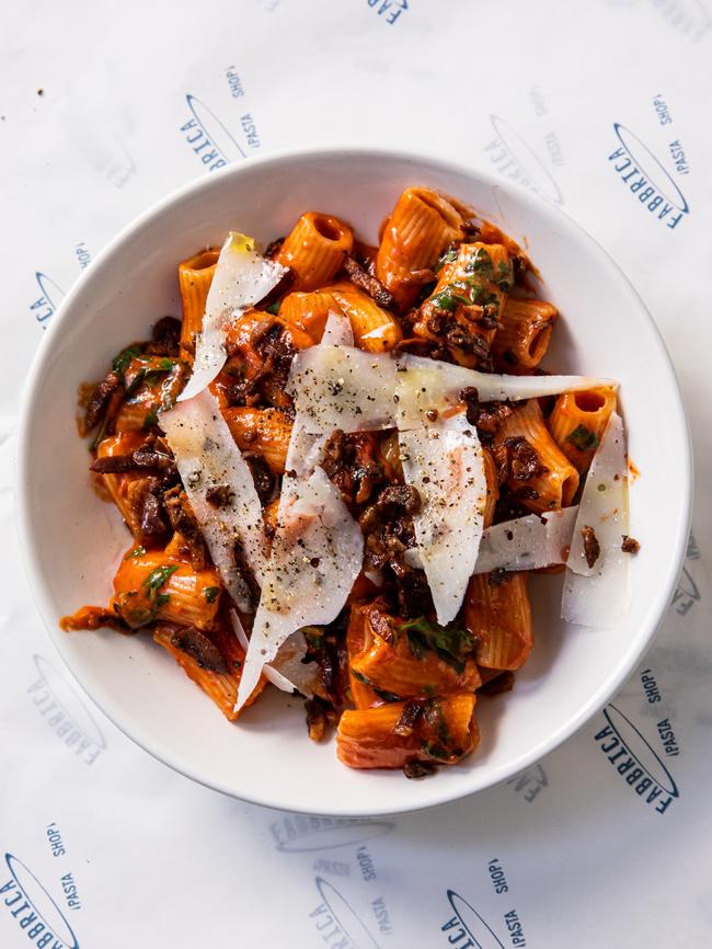 Some of the pasta offerings at Fabbrica in Sydney CBD. Picture: Supplied