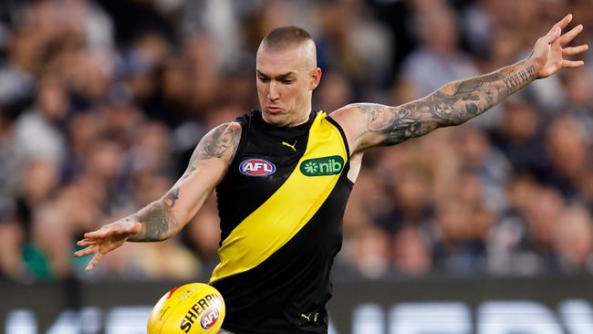 The traditional Richmond jumper. (Photo by Dylan Burns/AFL Photos via Getty Images)