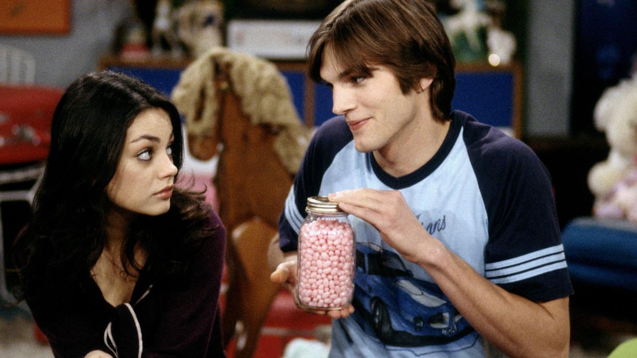 The pair were on-screen boyfriend and girlfriend in That ’70s Show before marrying in real life. Picture: Supplied