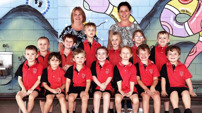 MY FIRST YEAR: Gympie West Prep M. Picture: Patrick Woods.Front Row left to right. Kayden Glisson, Jada Lindsay, Mason Callaghan, Allyanah Armstrong, Sienna Tencate, Jacob Brunner, Matthew WardMiddle Row left to right. Alexander McAuley, Samuel Downing, Dominic Drake, Violetta Newton, Sarah Watkins, Henley FingerBack Row. Mrs Tompkins, Miss Megan.