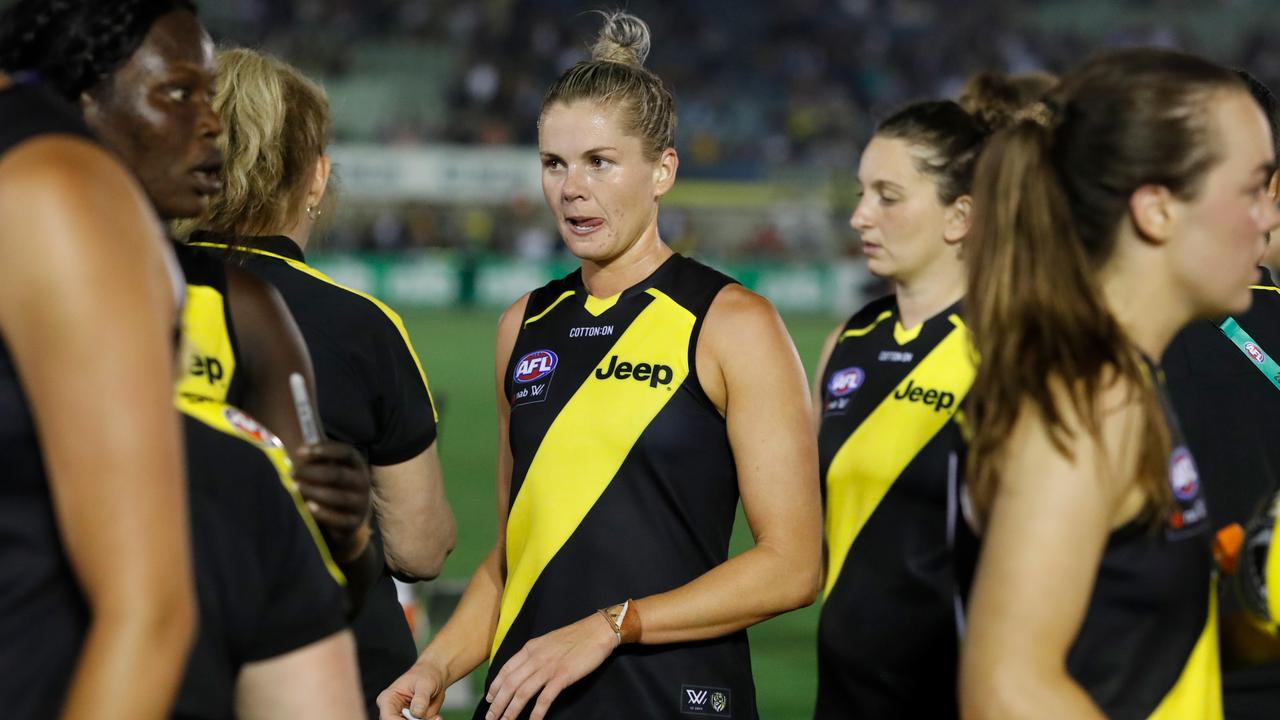 Katie Brennan has struggled at the Tigers to start the AFLW season. Picture: Getty Images