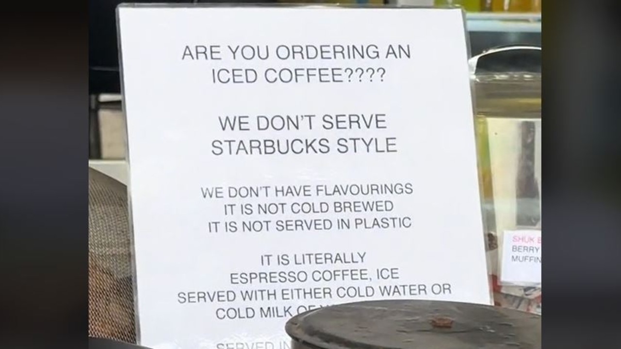 Coffee sign sets the online community in a frenzy. Picture: Supplied.