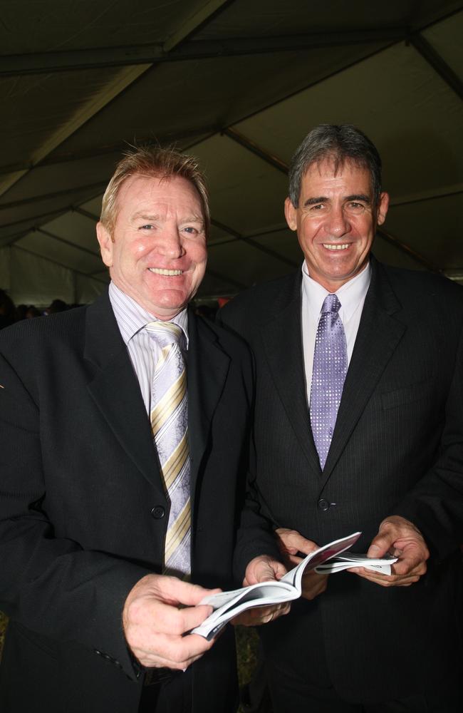 Phil McIntosh and friend from Geelong Ray Archibald in 2008. Picture: Nicholas Falconer