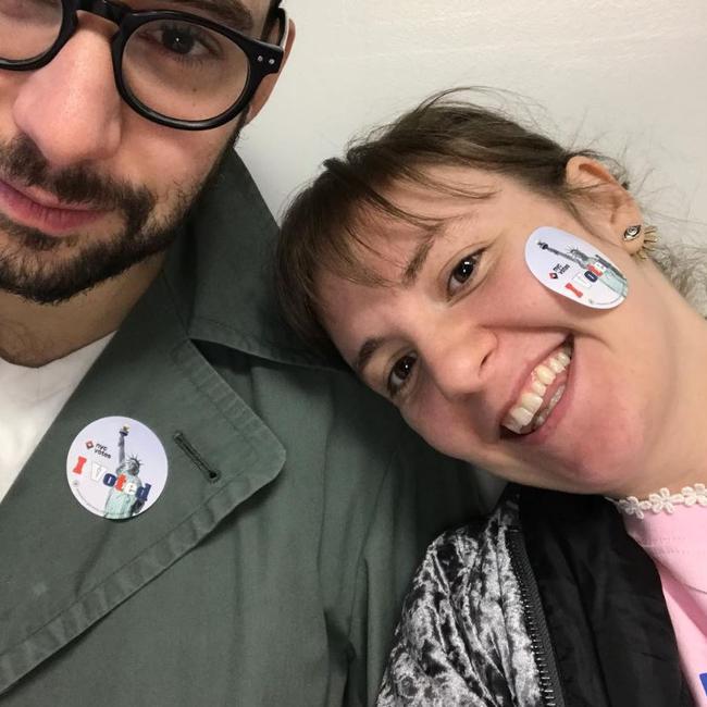 2016 US Election via social media ... Lena Dunham and Jack Antonoff, 