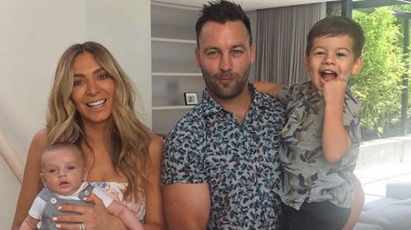 Nadia and Jimmy Bartel with sons Henley and Aston.