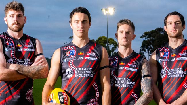 Tom Keough (middle, left) has captained Southern Mallee to a 6-1 start this season. Picture: Morgan Sette