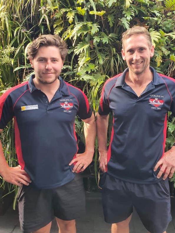 New Lockleys A grade coaches Matt McDonough (L) and Tom Clarke. Picture: Supplied, Lockleys Football Club