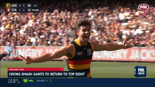 Crows smash Saints in return to top 8