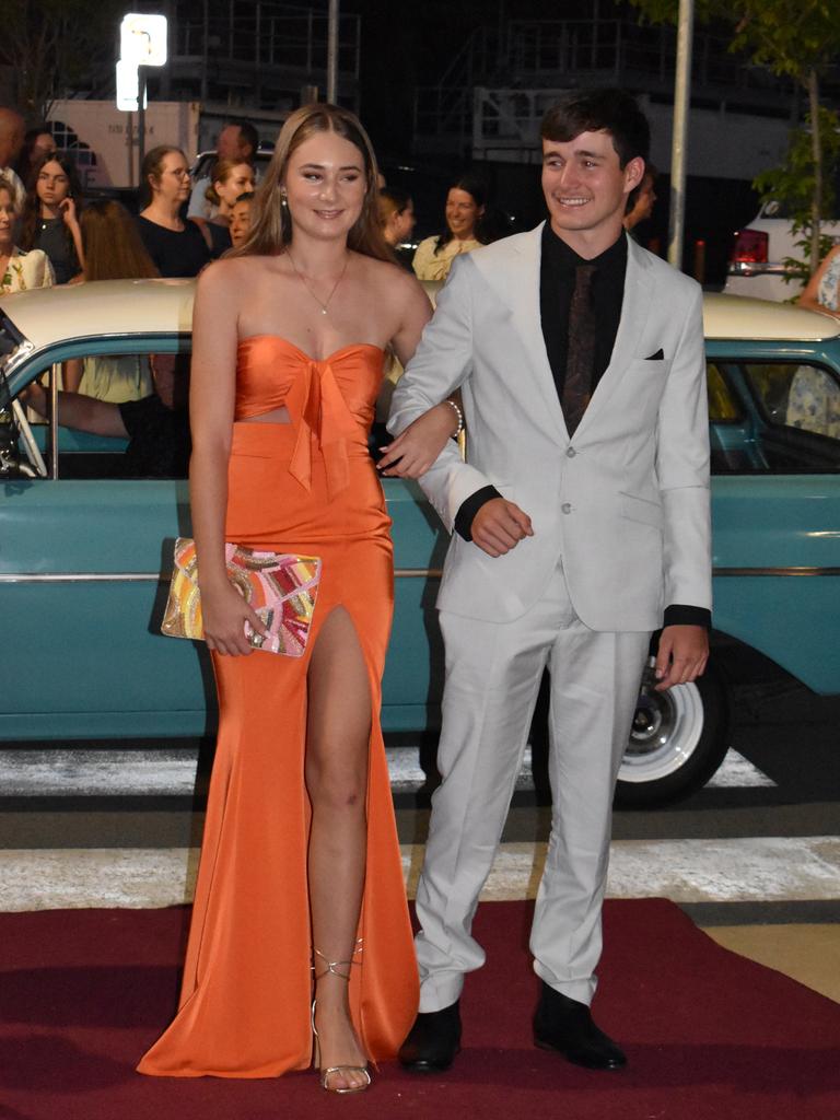 Indi Manley and Callan Simpson at the Proserpine State High School formal at Shute Harbour Marine Terminal on November 15, 2023. Photo: Zoe Devenport