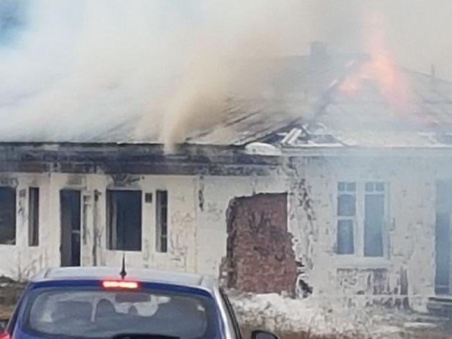 Fire at Willow Court in New Norfolk. Picture: PAUL BELCHER