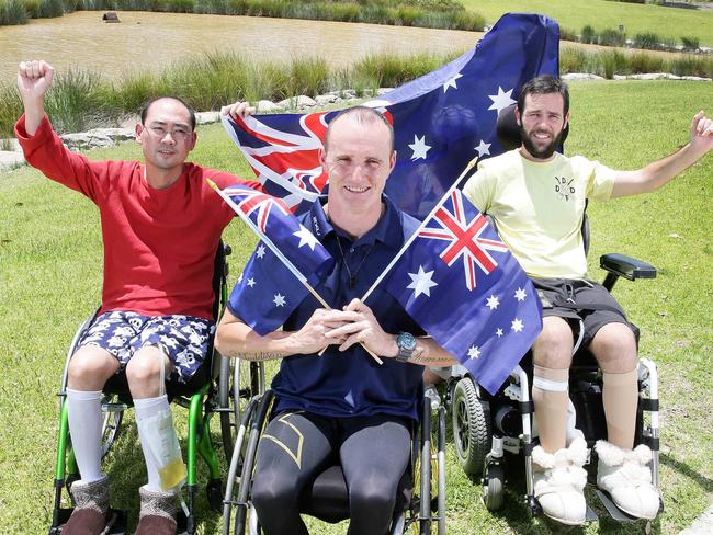 Erik Horrie (C) is an Australia Day Ambassador and Paralympic athlete.