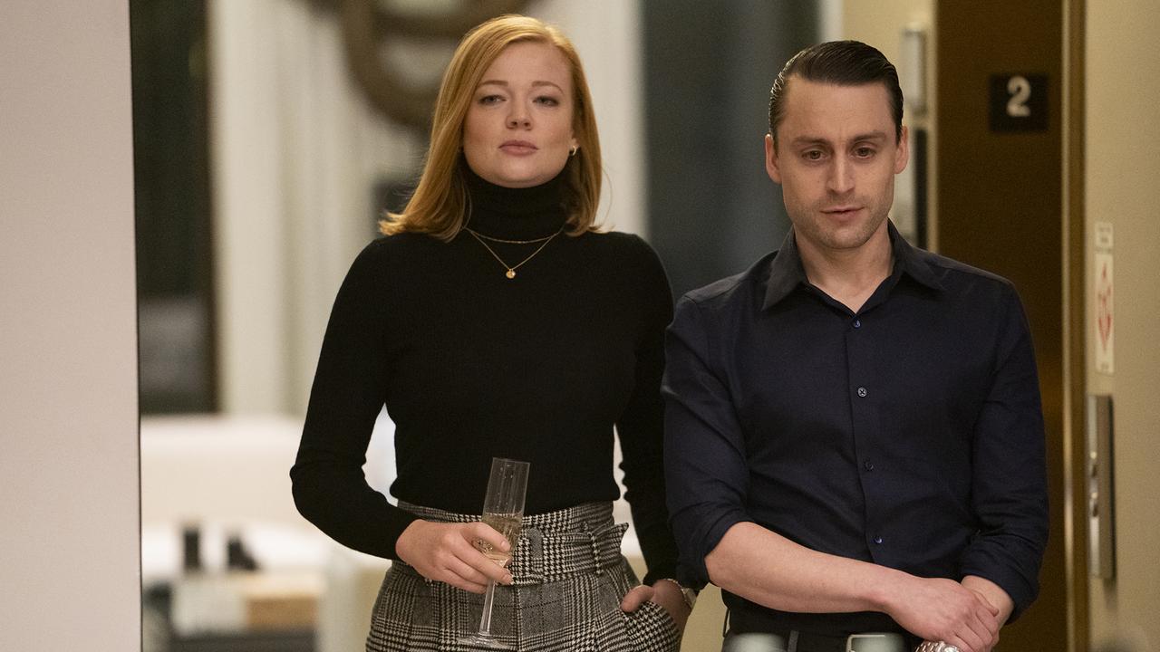Sarah Snook and Kieran Culkin in a scene from Succession. Picture: Foxtel