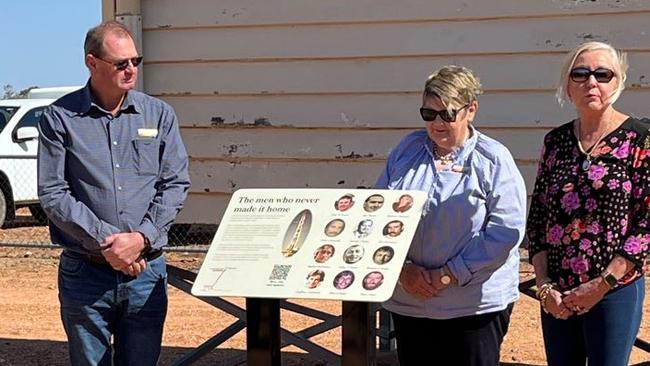 The new more personalised memorial plaque bearing the names and faces of each of the 12 men was unveiled outside of the Adavale Town Hall last Sunday August 27, 2023.