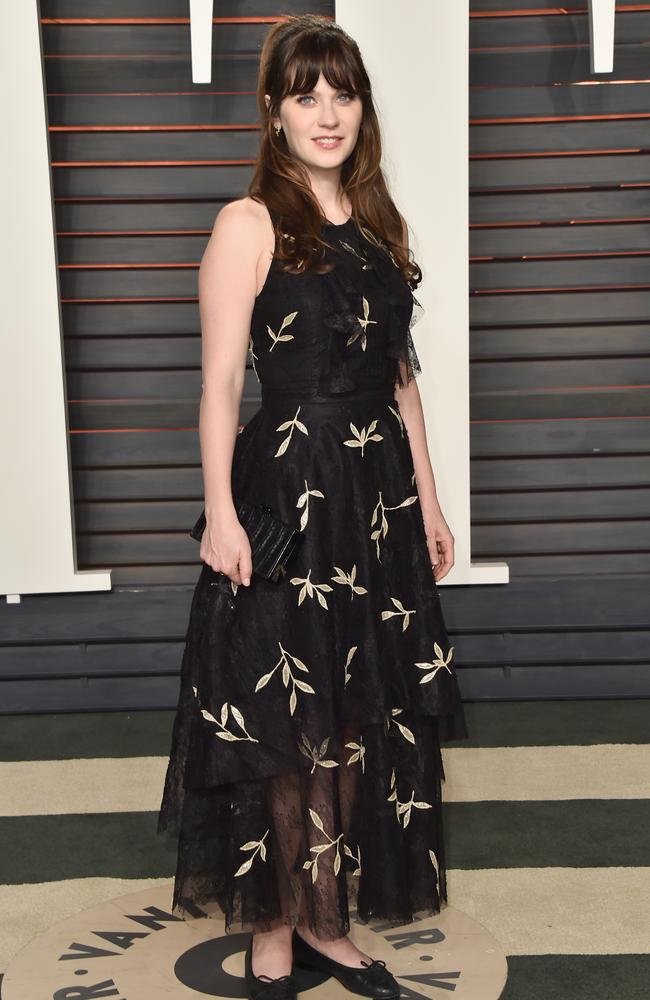 Actress Zooey Deschanel attends the 2016 Vanity Fair Oscar Party. (Photo by Pascal Le Segretain/Getty Images)