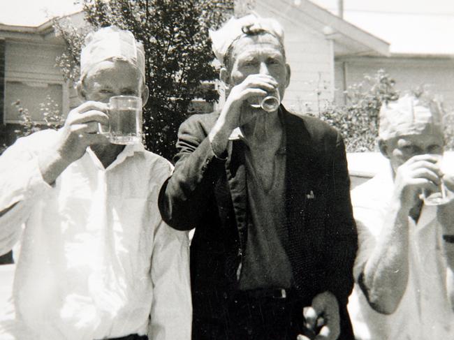 Mystery surrounds what really happened to Hughie Wilson pictured centre, with his two brothers.